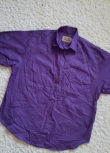 m Beden mor Renk Oversize vintage gömlek