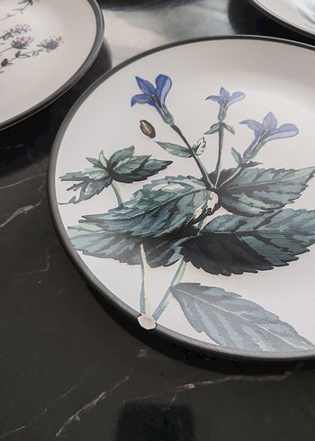 Keramika Çiçek Desenli Servis Tabağı - Görsel 4