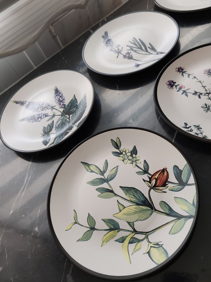 Keramika Çiçek Desenli Servis Tabağı - Görsel 2