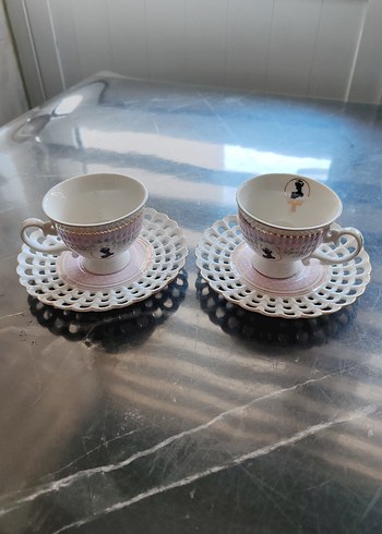 Vintage 2'li fincan takımı - Görsel 7