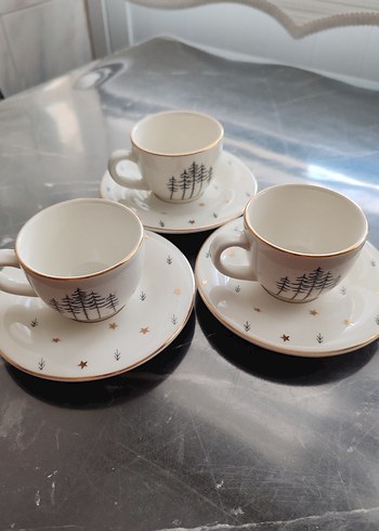 Porland 3'lü Porselen Fincan Takımı - Görsel 5