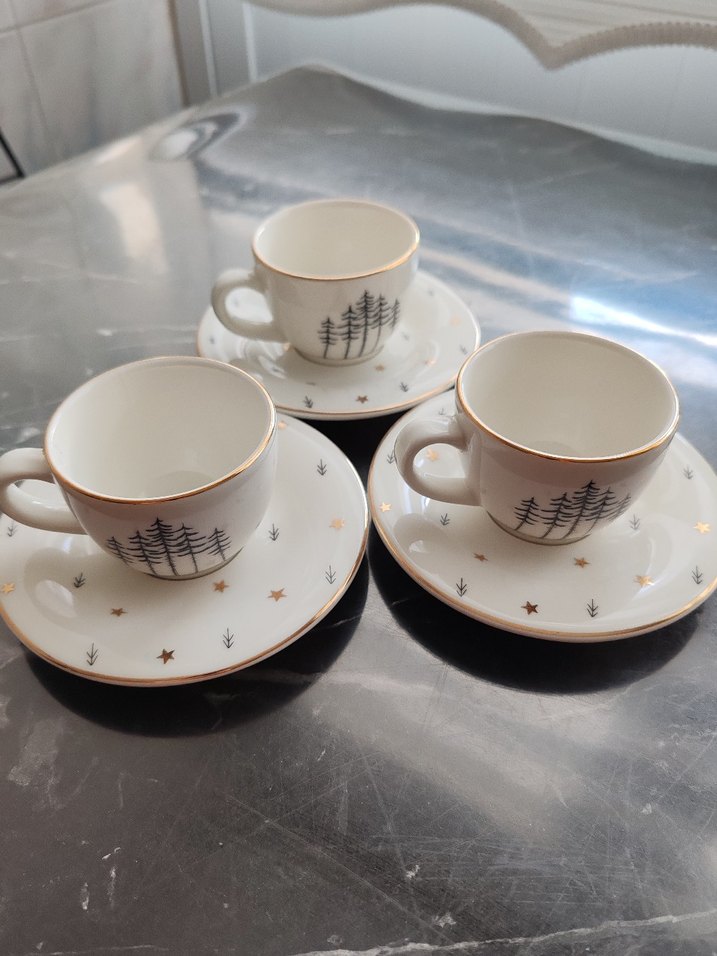 Porland 3'lü Porselen Fincan Takımı - Görsel 5