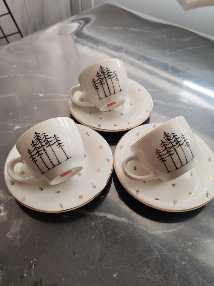 Porland 3'lü Porselen Fincan Takımı - Görsel 4