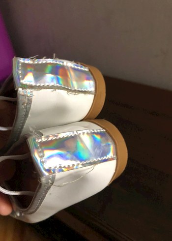 Kız Çocuk Beyaz Fiyonk Detaylı Babet - Görsel 2