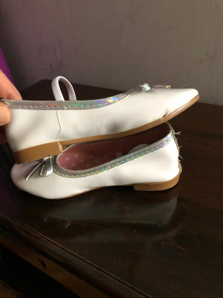 Kız Çocuk Beyaz Fiyonk Detaylı Babet - Görsel 3