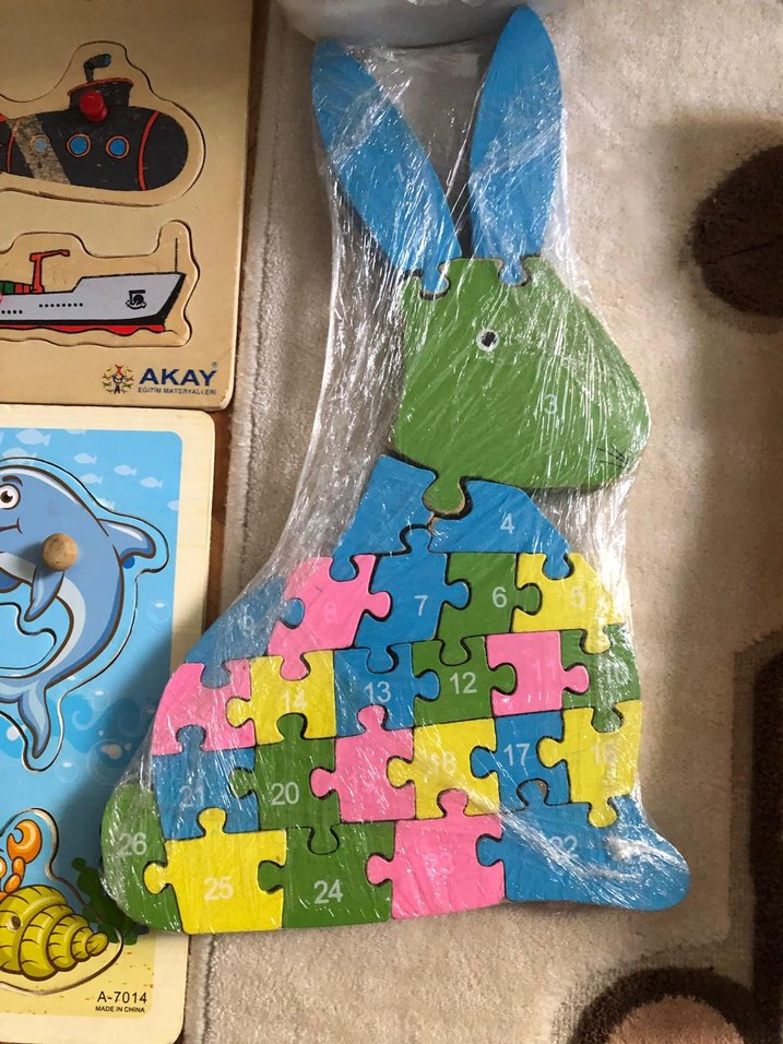 Çocuklar için Renkli Ahşap Yapbozlar 5 oyuncak - Görsel 3