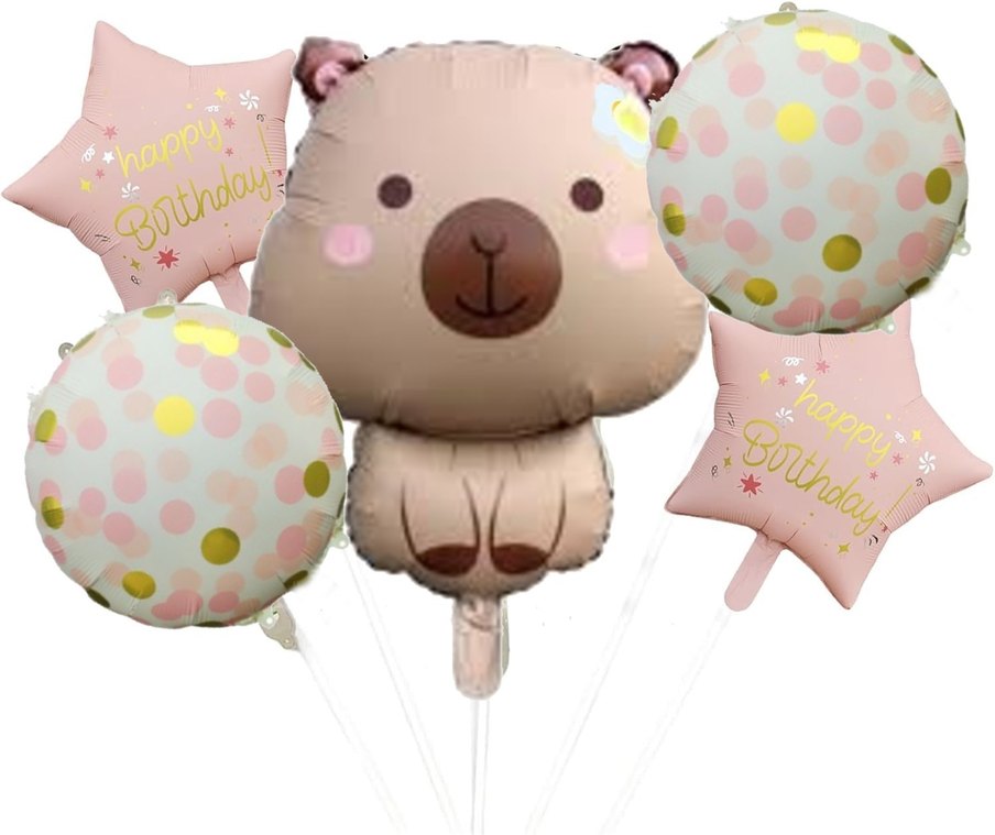 capybera folyo balon Temalı Parti Balon Seti - Görsel 2