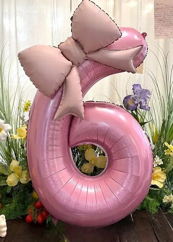 pembe fiyonklu rakam seti - Görsel 6