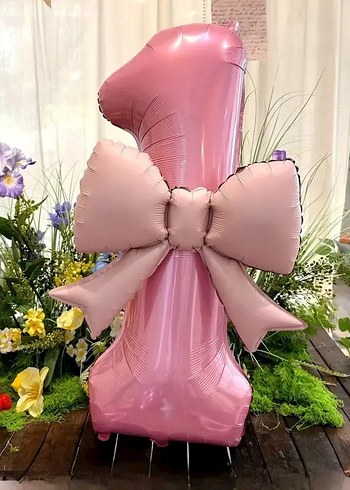 pembe fiyonklu rakam seti