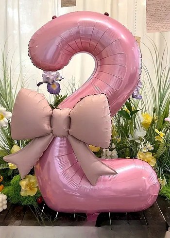  pembe fiyonklu rakam seti