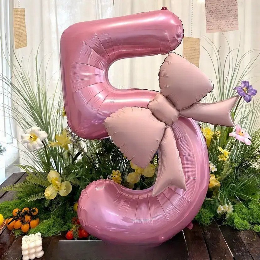 pembe fiyonklu rakam seti - Görsel 5