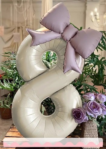 krem rakamlı fiyonklu ikili set - Görsel 8