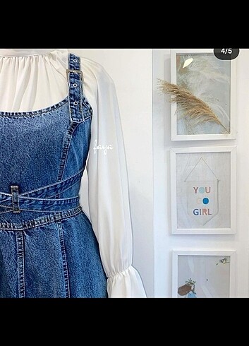 Diğer Elbise Kot jile vintage elbise