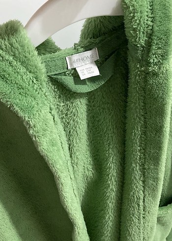 H&M Erkek Çocuk Yeşil Kapüşonlu Bornoz - Görsel 4