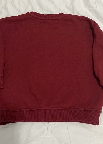 Bordo 3 yaş zara Sweatshirt Uzun Kollu Basic - Görsel 3