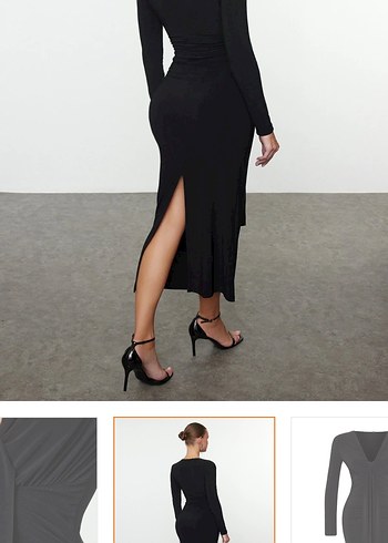 Siyah uzun Elbise - Görsel 3