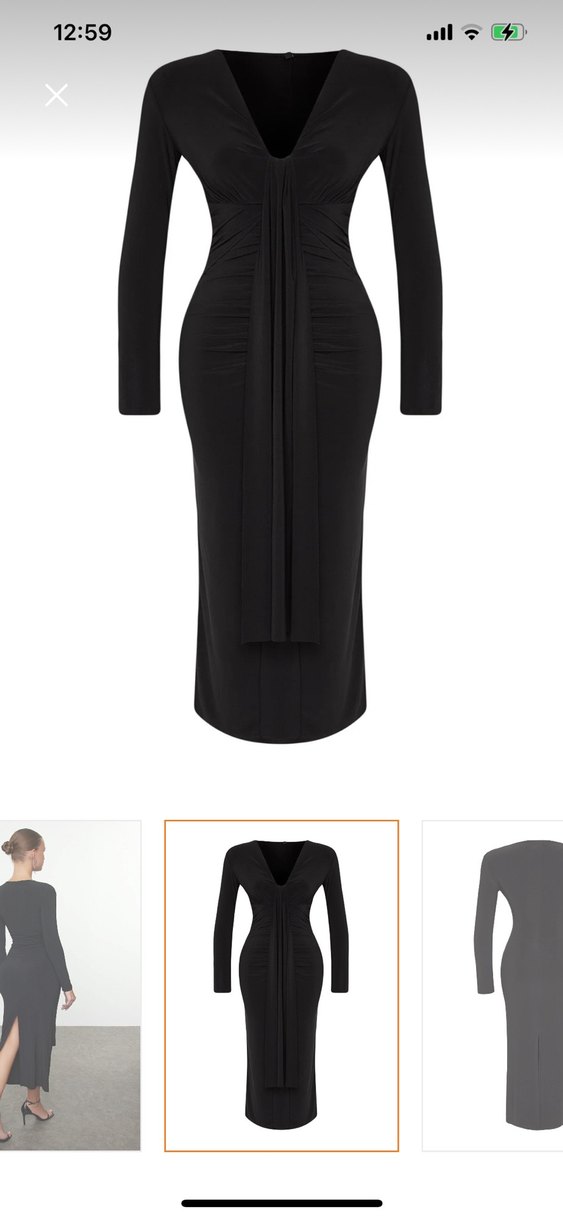 Siyah uzun Elbise - Görsel 4