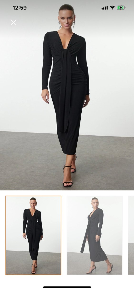 Siyah uzun Elbise - Görsel 2