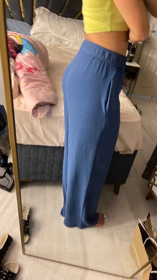 Loose Fit Mavi Kadın Denim Pantolon - Görsel 2