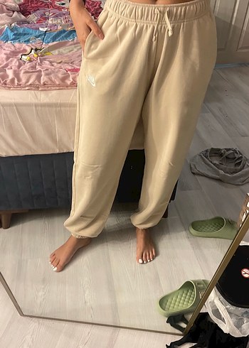 Bej Rahat Kesim Kadın Eşofman Altı