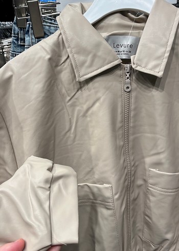 Bej Deri Kadın Ceket - Görsel 2