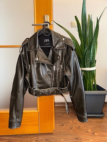 suni deri crop biker ceket