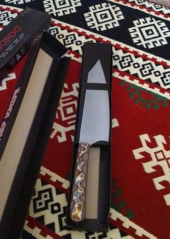 Kırmızı Renkli Şef Bıçağı - Görsel 4