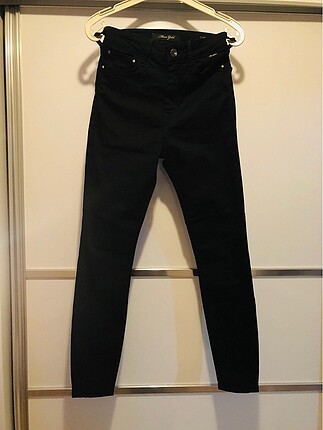 xs Beden Siyah Mavi Jeans Skinny Pantolon
