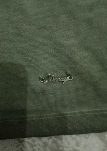 Kadın haki Uzun Kollu Baskılı Tişört - Görsel 3