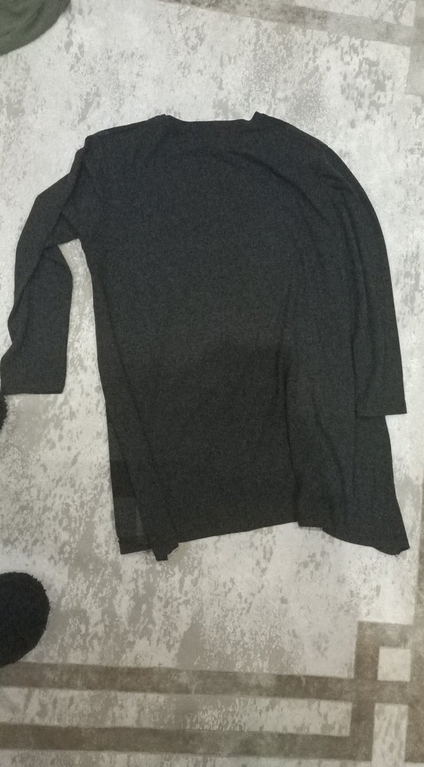 Gri Uzun Kollu Hamile Tunik - Görsel 2