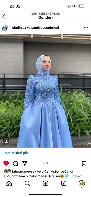 Bebe mavisi abiye