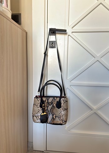 Prada Prada Siyah Yılan Desenli Deri Kadın Çanta