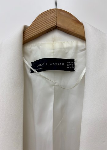 Dilvin Kadın Beyaz Blazer Ceket - Görsel 5