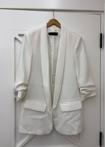 Dilvin Kadın Beyaz Blazer Ceket - Görsel 8
