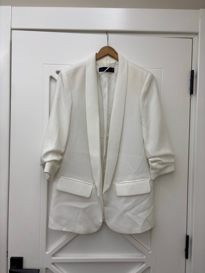 Dilvin Kadın Beyaz Blazer Ceket - Görsel 2