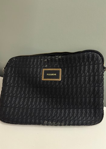 Pull&Bear Deri Siyah Laptop Çantası - Görsel 3