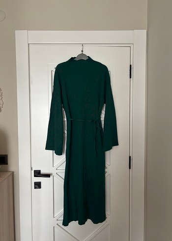 Kadın Zümrüt Yeşili Uzun Triko Elbise - Görsel 5