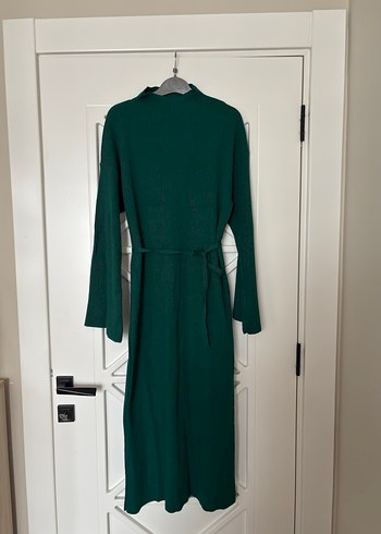 Kadın Zümrüt Yeşili Uzun Triko Elbise - Görsel 3