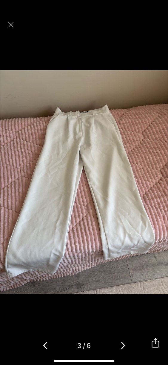 Kadın Beyaz Palazzo Pantolon - Görsel 2