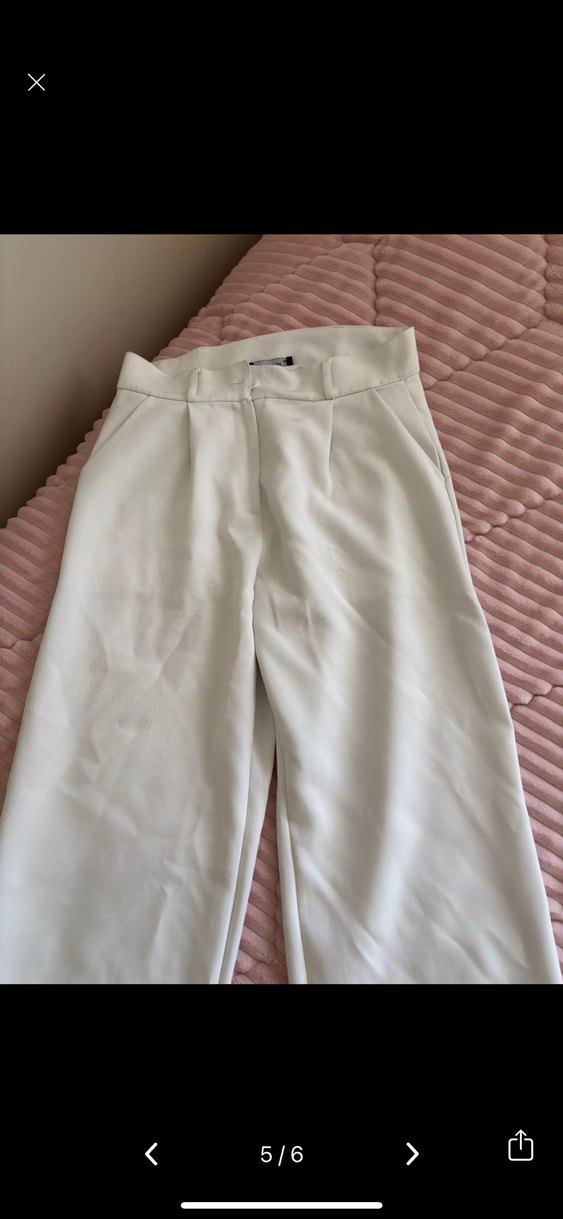 Kadın Beyaz Palazzo Pantolon - Görsel 3