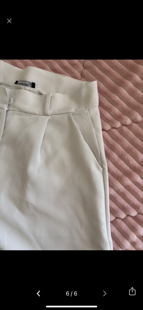 Kadın Beyaz Palazzo Pantolon - Görsel 4