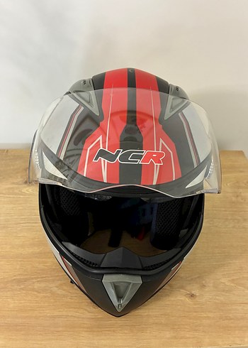 Gri Baskılı Rock Punk motosiklet kaskı - Görsel 4