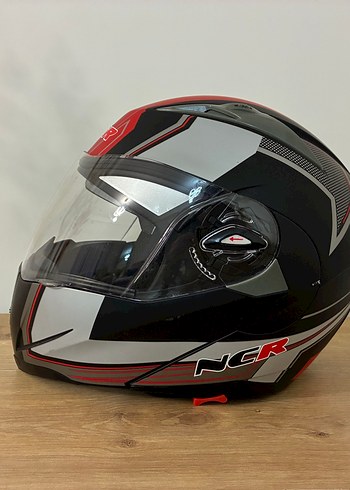 Gri Baskılı Rock Punk motosiklet kaskı - Görsel 5