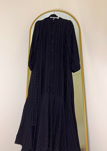 Siyah balık model Uzun Kadın Elbise - Görsel 2