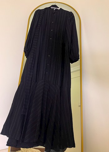 Siyah balık model Uzun Kadın Elbise - Görsel 3