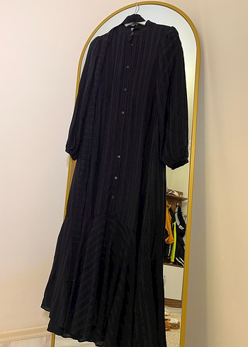 Siyah balık model Uzun Kadın Elbise - Görsel 4