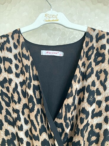 Diğer Leoparlı mini elbise