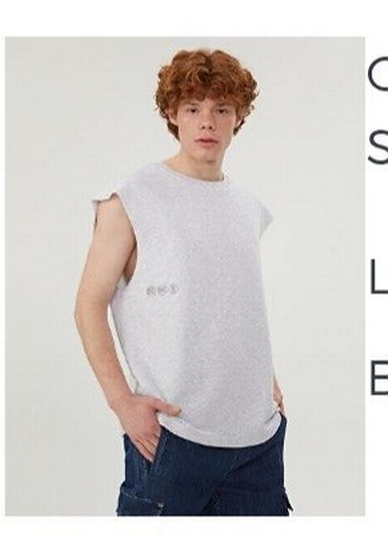 Erkek Gri Kolsuz lift sweat