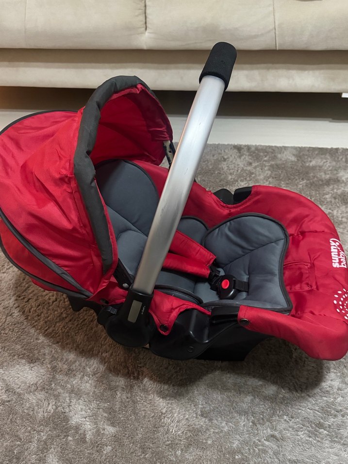 Kırmızı Bebek Oto Koltuğu-Puset  Sunny Baby - Görsel 3
