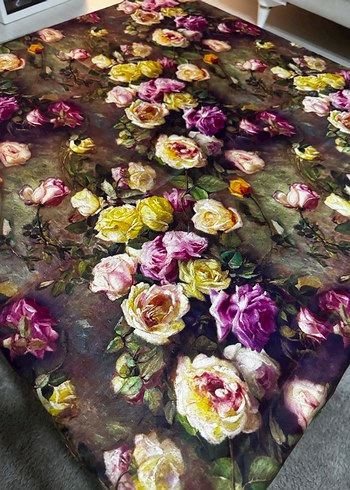 Kadın Çok Renkli İpek Eşarp - Görsel 2